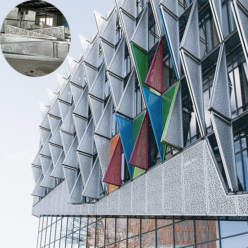 Decorative Laser Cut Metal Wall Cladding Interior Exterior Aluminum Acoustic Facade Panel