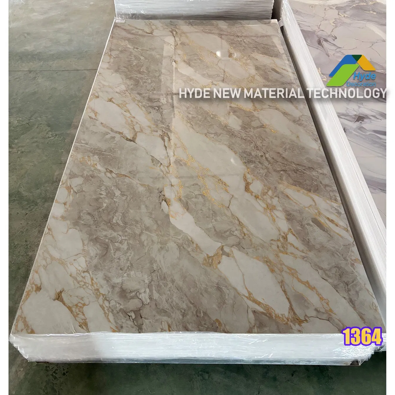 2.5mm 3mm Thickness Stone Plastic Composite Spc PVC Marble Artificial Wall Panel Cladding UV Coating Sheet