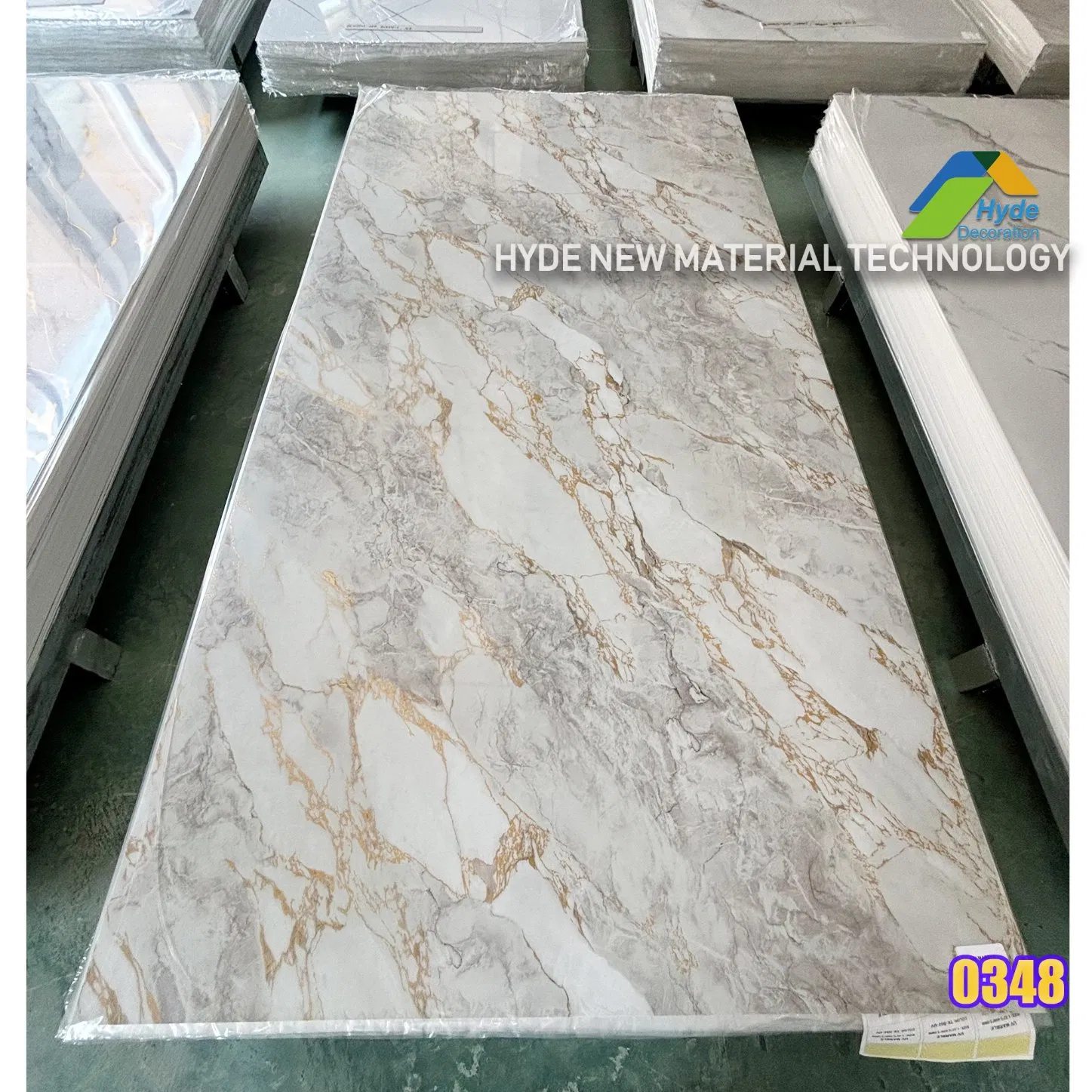 Bathroom Shower Wet Room Decoration Stone Plastic Composite Spc PVC Solid Wall Panel UV Coating Marble Sheet Made in China