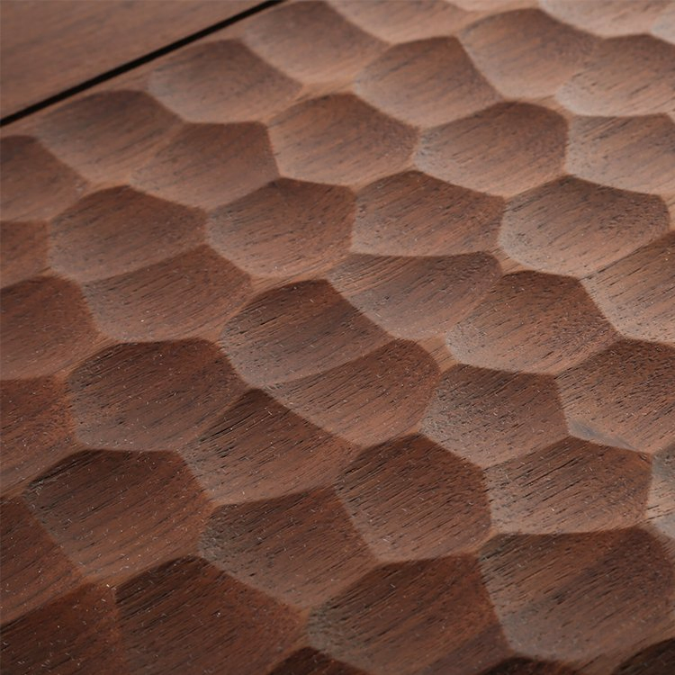 Natural Premium Elegant 3D Solid Wood Textured Cladding Decorative Interior Wall Panel