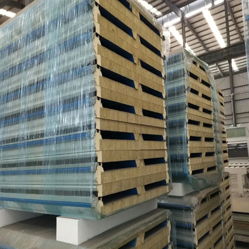 Customized Roof, Exterior/Interior China PU/EPS/Rock Wool Sandwich Cold Storage Wall Panel for Partition Wall, House