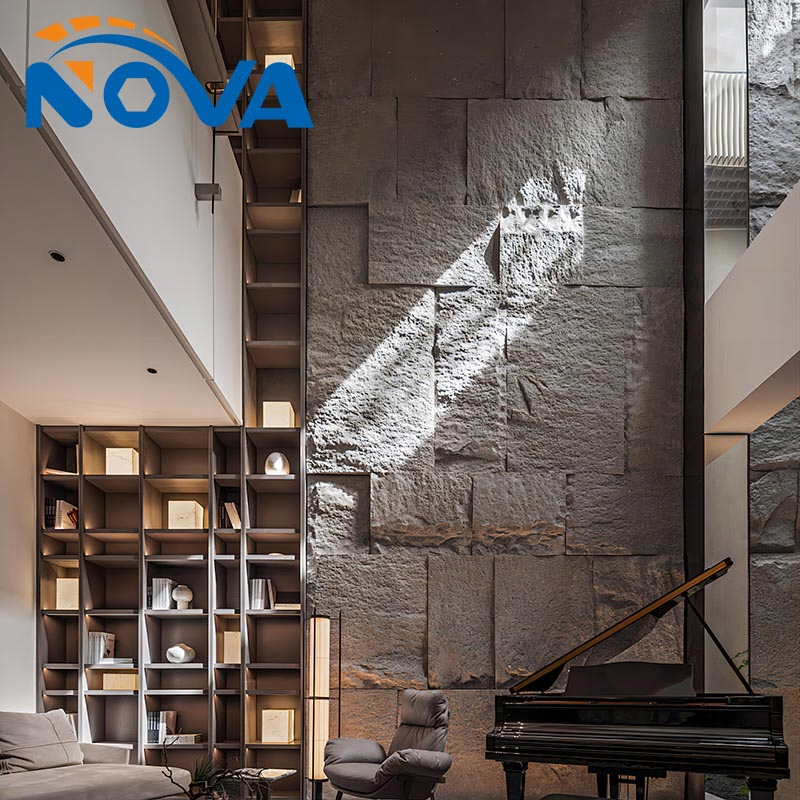 Artificial Stone 3D Decorative PU Stone Faux Culture Rock Mountain Wall Panel