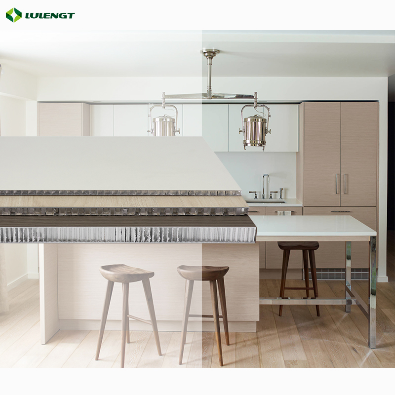 Lulengt Interior Decorative Lightweight Acoustic Sheet 6-18mm Kitchen Cabinet Aluminum Honeycomb Panel Indoor Kitchen Cabinet Board Door Ceiling Wall Panels