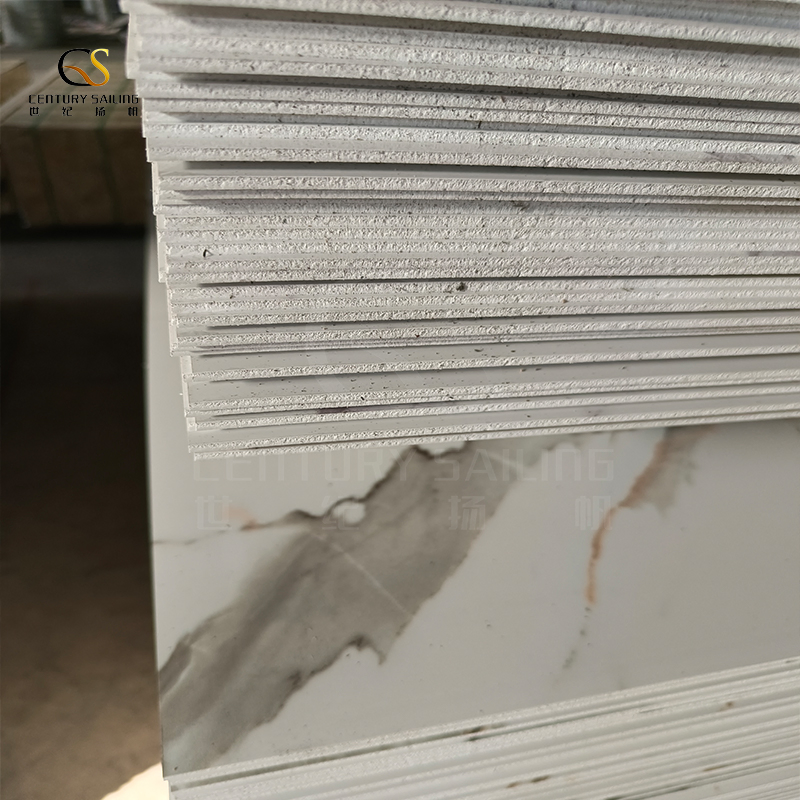 High-Definition Modern Stone Plastic Composite UV Coating PVC Marble Sheet for Villa