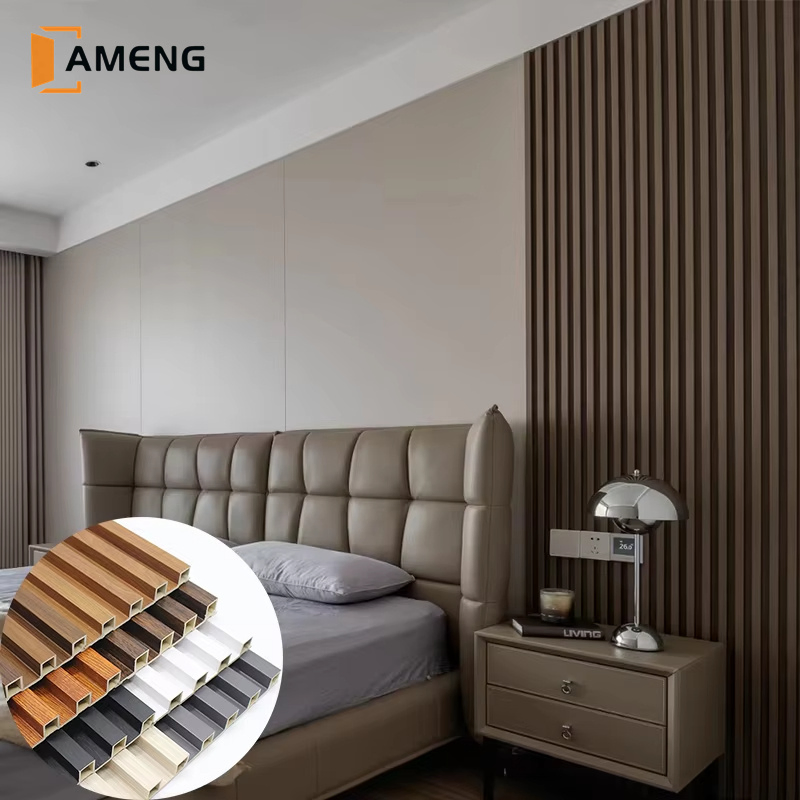 Wholesale Price Modern Partition Bathroom Fluted Interior PVC WPC Wall Panel Design