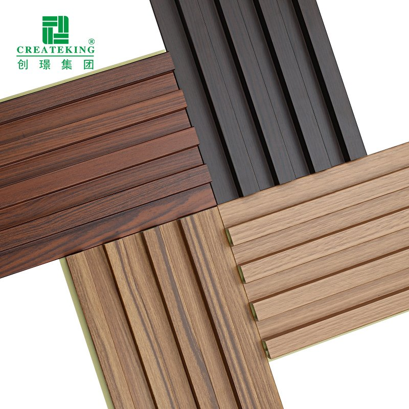 China Factory Wholesale Premium 169*22mm Waterproof Wood-Grain Fluted WPC Wall Panels
