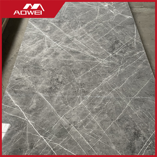 UV Protective Impact Resistant Stone Plastic Composite Marble Sheet for School Library Wall