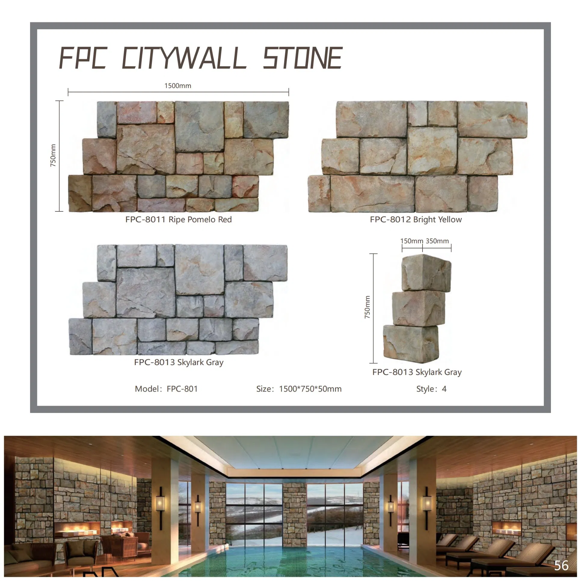 2024 PU Wall Panels Stone PU Faux Stone Panels 3D Artificial PU Culture Stone