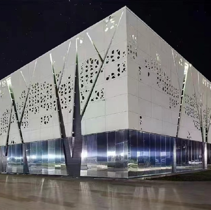 Exterior Aluminum Facade Cladding Panel Commercial Building Curtain Wall System