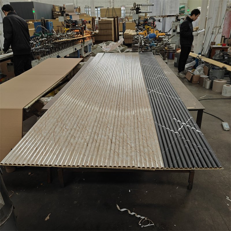 Factory Indoor Partition WPC Wall Board Fluted WPC Wall Panel Interior Decoration