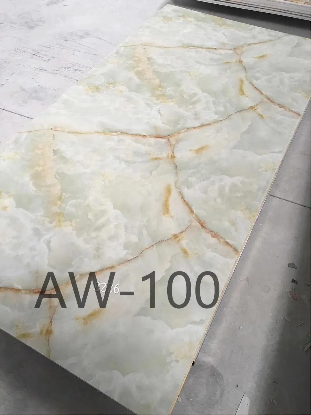 UV Protective Stone Plastic Composite Marble Sheet for Restaurant Terrace Cladding