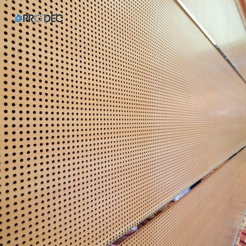 Eco-Friendly Indoor School Studio Decoration Material Board Veneer Wood Sound Reducing Absorbing Deadening Panel Soundproof Wooden Acoustic Wall Panel