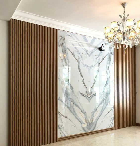 Decorative Slat Wooden Wall Panels with Acoustic Pet Bamboo Charcoal Wood Veneer