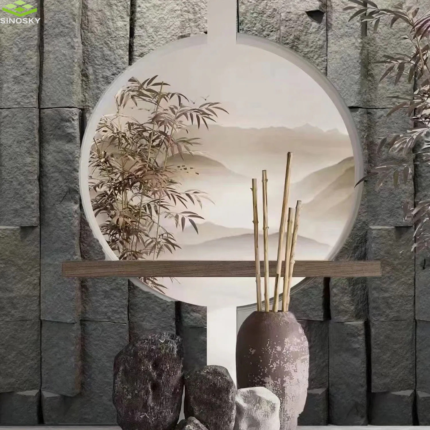 Free Samples Polyurethane / PU Faux Artificial Culture Mushroom Stone Wall Panel