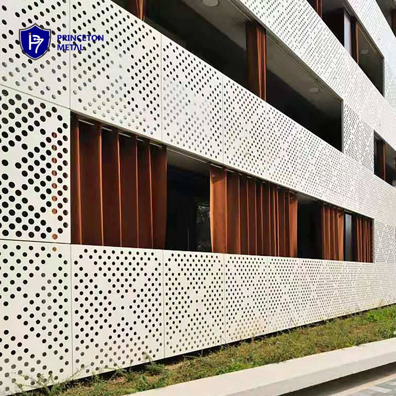 Building Material Aluminum Exterior Wall Decoration Perforated Panel Facade Cladding Systems