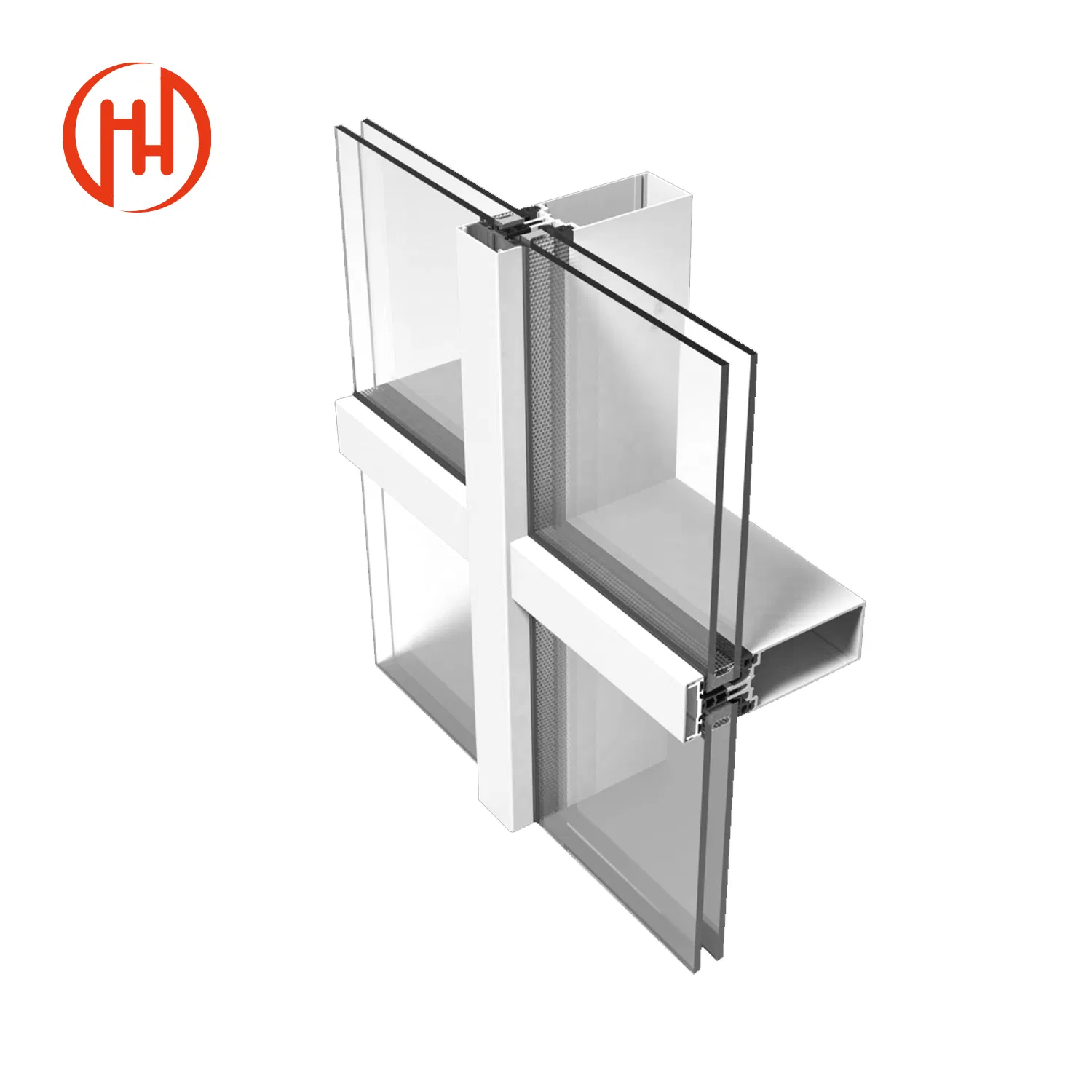 Aluminium Glass Curtain Wall Double Triple Glazed Cladding Exterior Facade Unitized Stick Frame Spider System Price Design