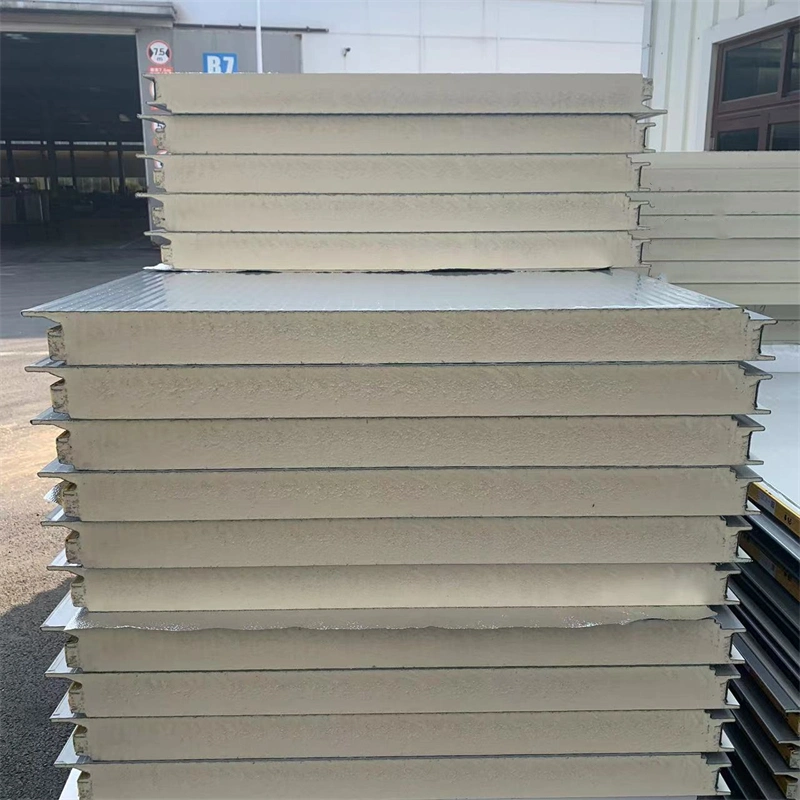 Prefabricated Wall Steel House Building Insulated Fireproof Board EPS/Polystyrene/PU/PIR/PUR/Puf/Polyurethane/Rock Wool/Glasswool Metal Sandwich Panel Price