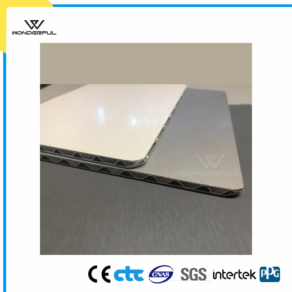 Mirror Finish Fireproof Facade Aluminum Aluminium Core Panel 3D Exterior Wall