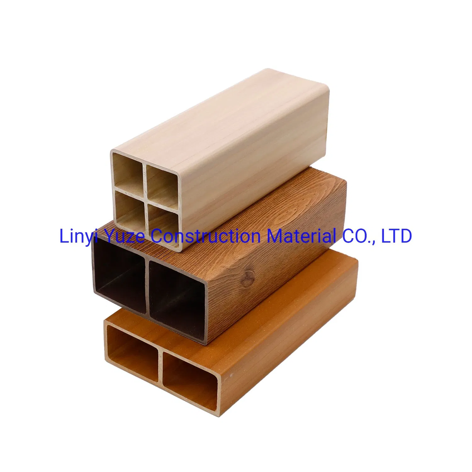WPC PVC Interior Partition Wall Panel Decoration Plastic Composite Column Timber Tubes Decoration 38*12mm