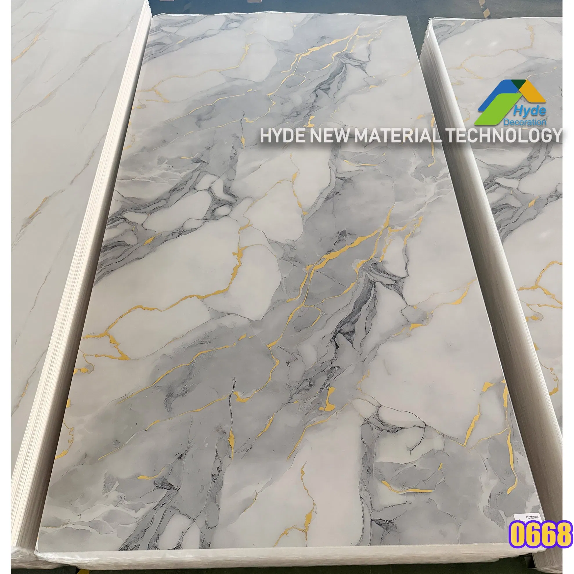 Bathroom Shower Wet Room Decoration Stone Plastic Composite Spc PVC Solid Wall Panel UV Coating Marble Sheet Made in China