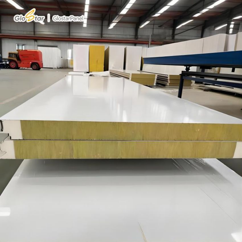 Fireproof Rockwool Sandwich Wall Panel for Workshop with CE
