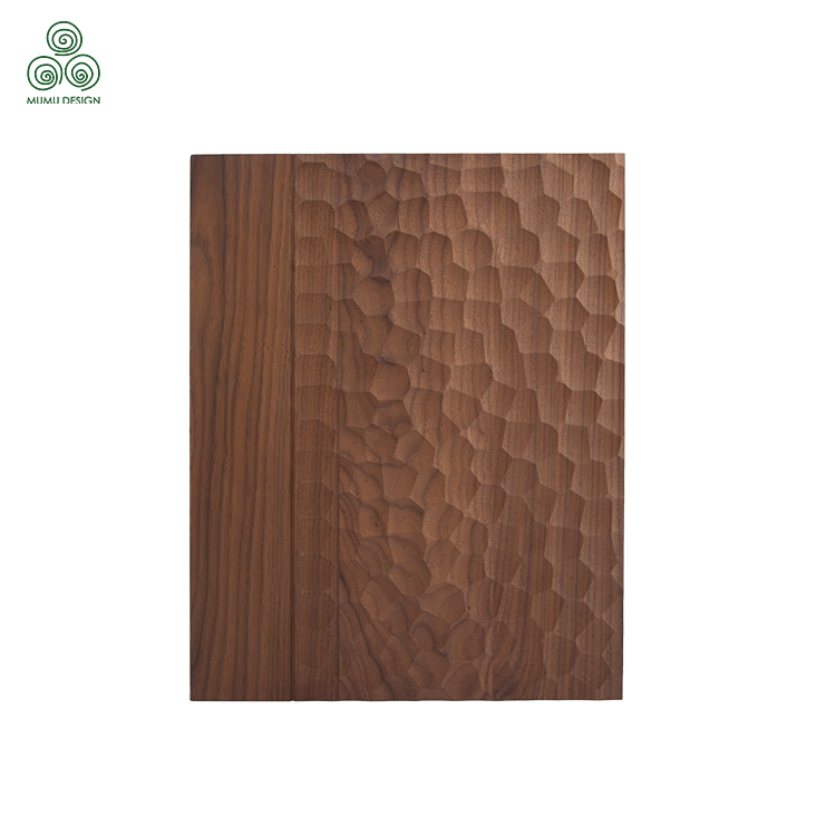 Natural Premium Elegant 3D Solid Wood Textured Cladding Decorative Interior Wall Panel