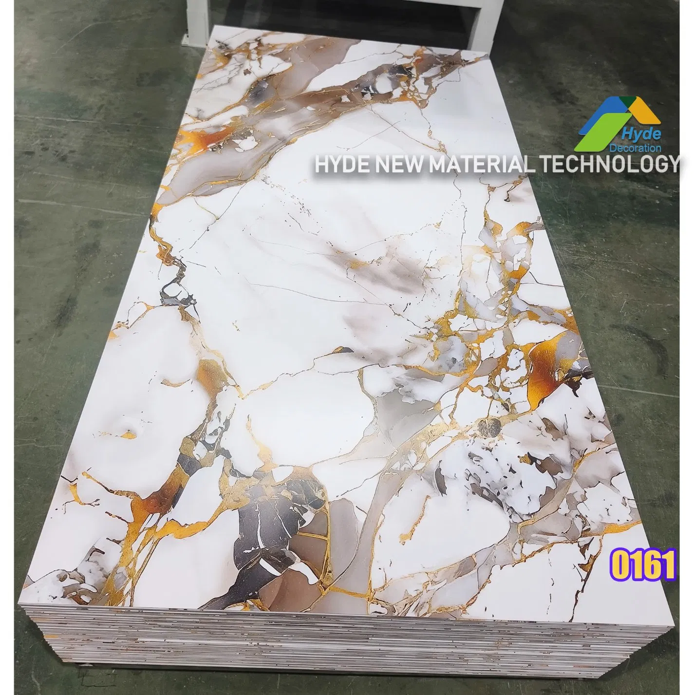 Bathroom Shower Wet Room Decoration Stone Plastic Composite Spc PVC Solid Wall Panel UV Coating Marble Sheet Made in China