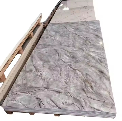 Durable 1220*2440mm Spc Wall Panel UV Marble PVC Marble Sheet for Interior Decoration