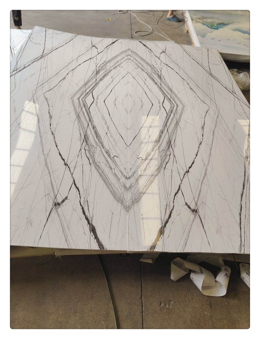 Gilting Series High Glossy PVC Stone Composite Wall Panel UV Marble Sheet