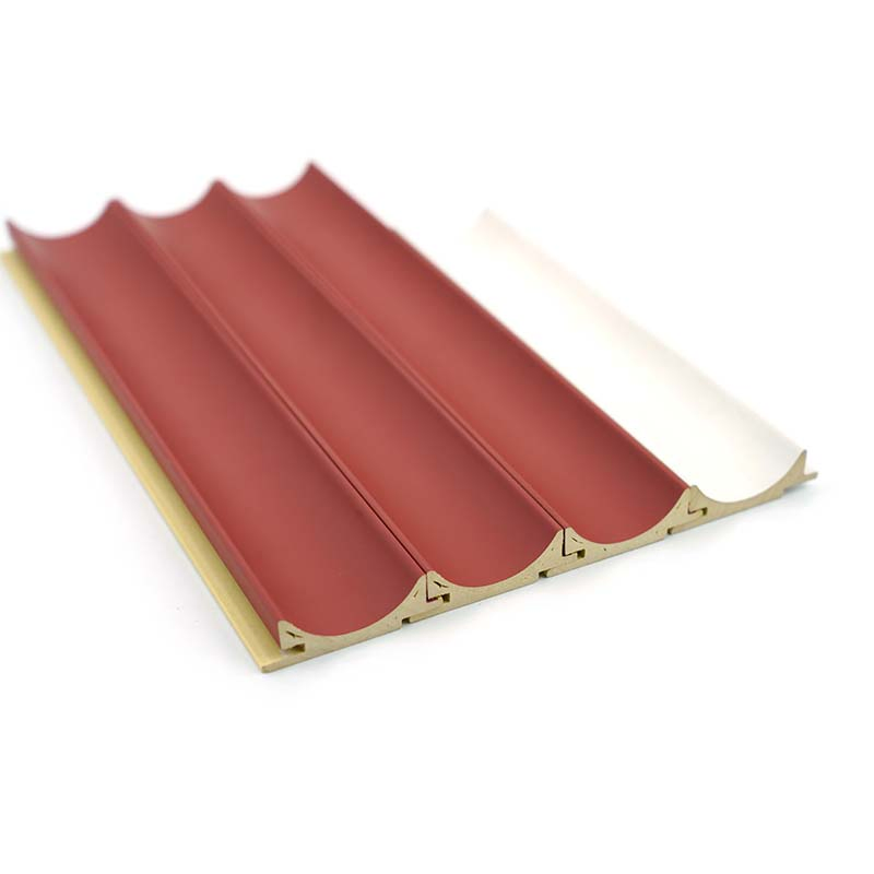 Industrial Design Waterproof WPC Fluted Panel 3D Textured Interior Wall Decor