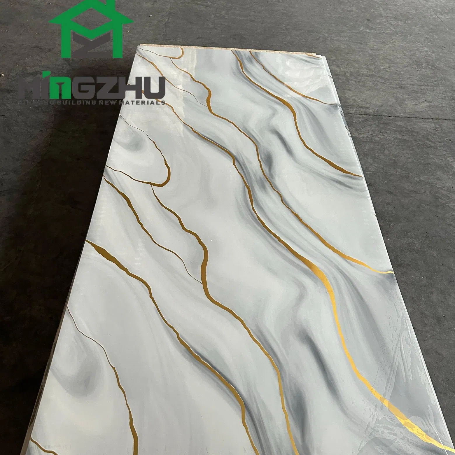 Waterproof UV Marble Sheet with High Glossy Scratch Resistant PVC Wall Panel