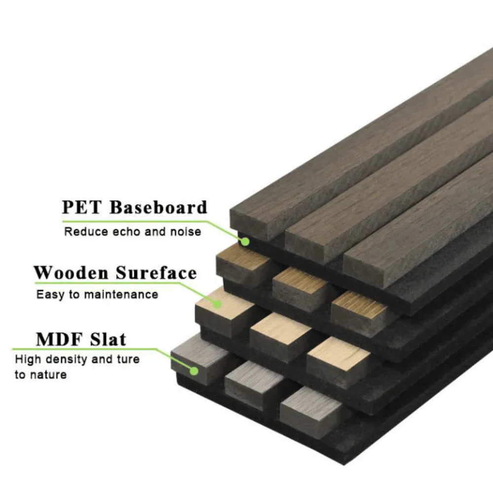 E0 Approved Home Theater Th-Nova Standard or Customized Soundproof Wall Acoustic Slat Panel