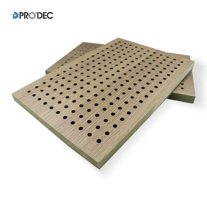 Eco-Friendly Indoor School Studio Decoration Material Board Veneer Wood Sound Reducing Absorbing Deadening Panel Soundproof Wooden Acoustic Wall Panel