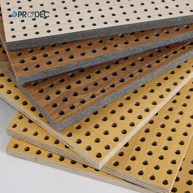 Eco-Friendly Indoor School Studio Decoration Material Board Veneer Wood Sound Reducing Absorbing Deadening Panel Soundproof Wooden Acoustic Wall Panel