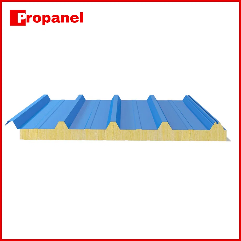 CE Certified Heat Preservation Mineral Wool Wall Panels Fireproof Rock Wool Sandwich Panels for Module Houses Interior Partition Prefabricated Houses