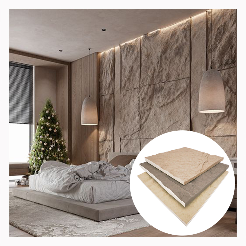 Composite Decorative Wall Cladding PU Mushroom Stone Artificial Culture Stone PU Faux Stone Panels