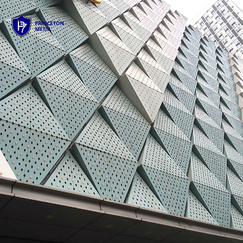 Building Material Aluminum Exterior Wall Decoration Perforated Panel Facade Cladding Systems