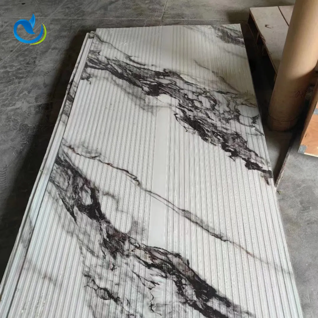 Arris Flexible Home Decoration Stone Wall Panel UV Marble PVC Glossy Printed Carbon Crystal WPC Wood Veneer Bamboo Charcoal Wall Panel