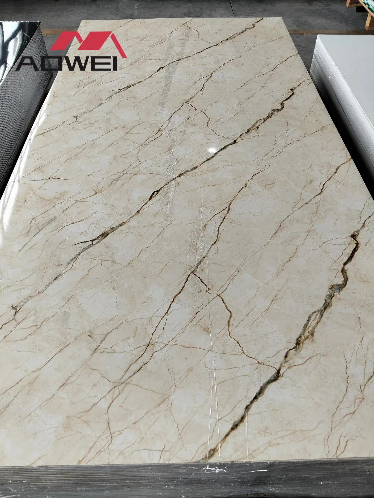 Eco Friendly Waterproof UV Protective Stone Plastic Marble Composite Marble Sheet for Hotel Elevator Lobby