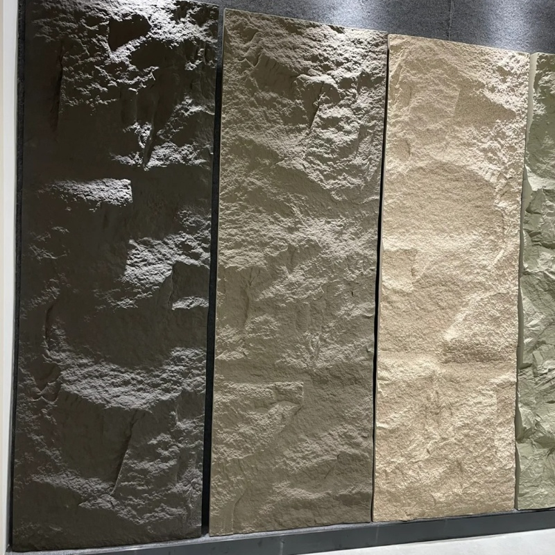 Wholesale Indoor Wall Board 3D Artificial Rock Culture PU Stone Panel