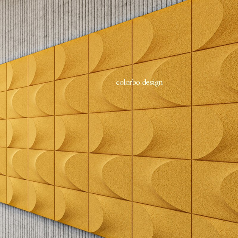 Geometric Art 3d 10 pack Yellow 12''x12'' &nbsp;Acoustic Wall Panels for Stylish Interior Design