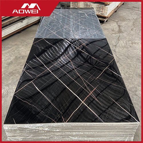 UV Cured Heat Resistant Stone Plastic Composite Marble Sheet for Laundry Room Sorting Counter