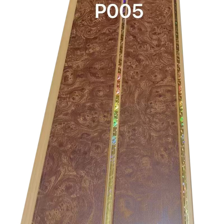 Building Material Plastic Decorative Wall Cladding Strip Bamboo Fiber Ceiling PVC Panel