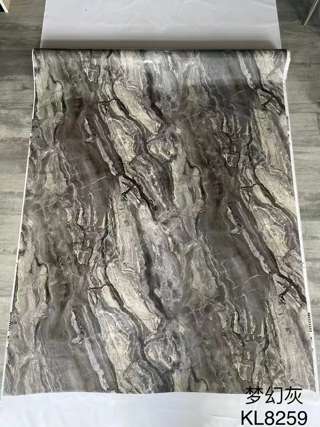 3D Textured Glossy Faux Marble Panel for Exhibition Booth Background Wall Design