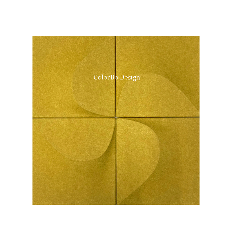 Geometric Art 3d 10 pack Yellow 12''x12'' &nbsp;Acoustic Wall Panels for Stylish Interior Design