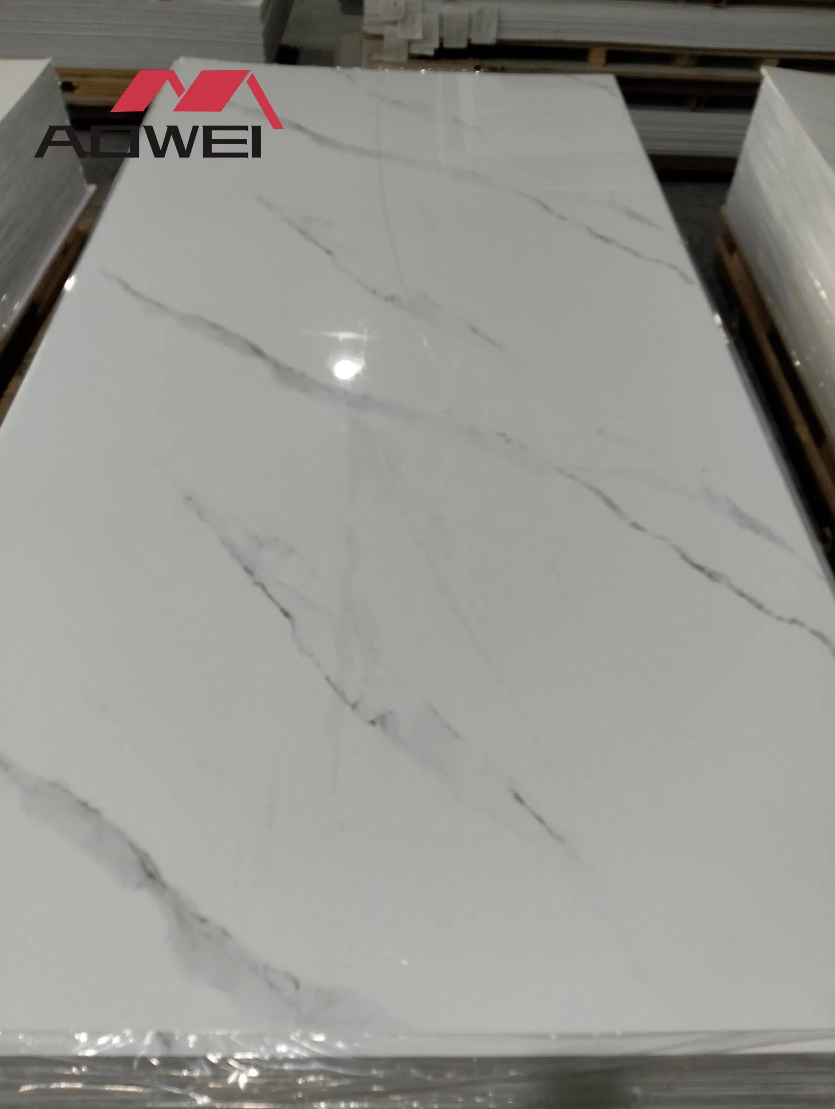 Eco Friendly Waterproof Stone Plastic Composite Sheet for Living Room Bar Counter