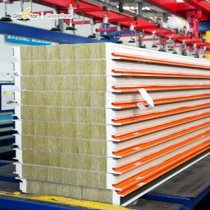 Fireproof Rockwool Sandwich Wall Panel for Workshop with CE