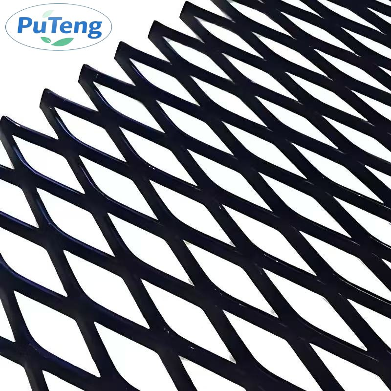 Expanded Metal Serving as Ceiling Panels and Interior Wall Partitions