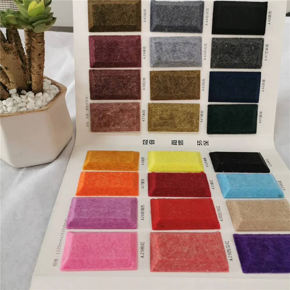 Modern 3D Acoustic Wall Tiles Textured Polyester Panels - Design with Noise Control