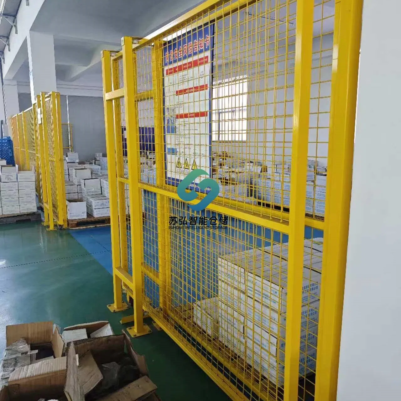 Modular Mesh Panel System for Warehouse Partition Walls